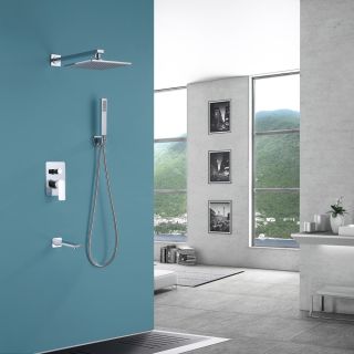 Душевая система ABBER Weiss Insel белый/хром AF8017W